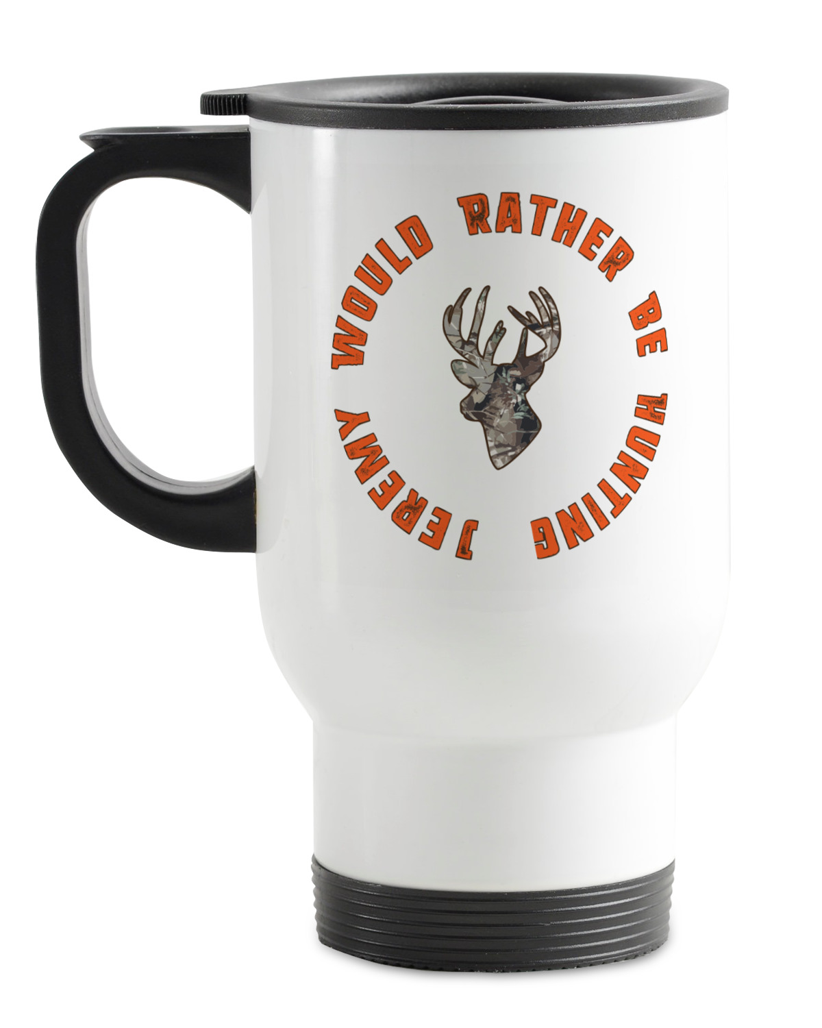 Hunting Camo Stainless Steel Travel Mug with Handle YouCustomizeIt