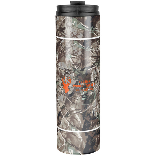 Custom Hunting Camo Stainless Steel Skinny Tumbler - 20 oz (Personalized)