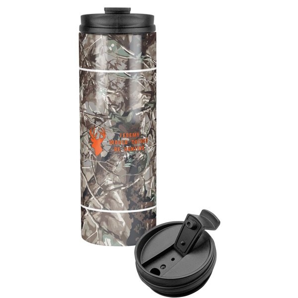 Custom Hunting Camo Stainless Steel Skinny Tumbler (Personalized)