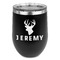 Hunting Camo Stemless Stainless Steel Wine Tumbler - Black - Double Sided (Personalized)