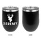 Hunting Camo Stainless Wine Tumblers - Black - Single Sided - Approval