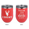 Hunting Camo Stainless Wine Tumblers - Coral - Double Sided - Approval