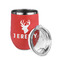 Hunting Camo Stainless Wine Tumblers - Coral - Single Sided - Alt View
