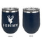 Hunting Camo Stainless Wine Tumblers - Navy - Single Sided - Approval