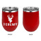 Hunting Camo Stainless Wine Tumblers - Red - Single Sided - Approval