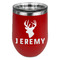Hunting Camo Stainless Wine Tumblers - Red - Single Sided - Front