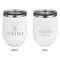 Hunting Camo Stainless Wine Tumblers - White - Double Sided - Approval