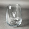 Hunting Camo Stemless Wine Glass - Front/Approval