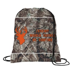 Hunting Camo Drawstring Backpack - Large (Personalized)