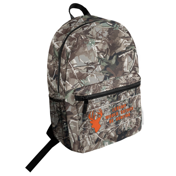 Custom Hunting Camo Student Backpack (Personalized)