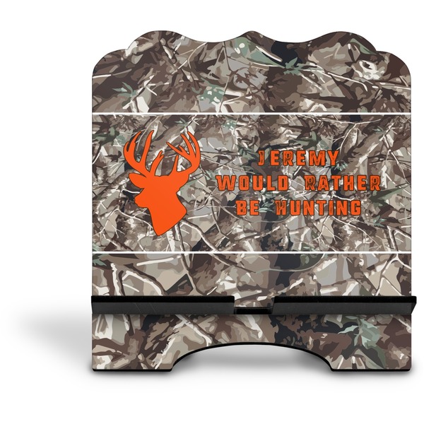 Hunting Camo Stylized Tablet Stand - Front without iPad