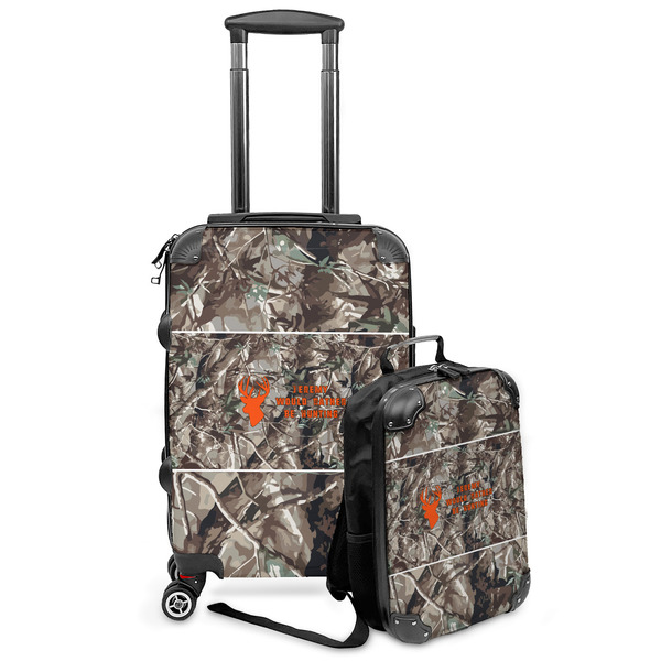 Custom Hunting Camo Kids 2-Piece Luggage Set - Suitcase & Backpack (Personalized)
