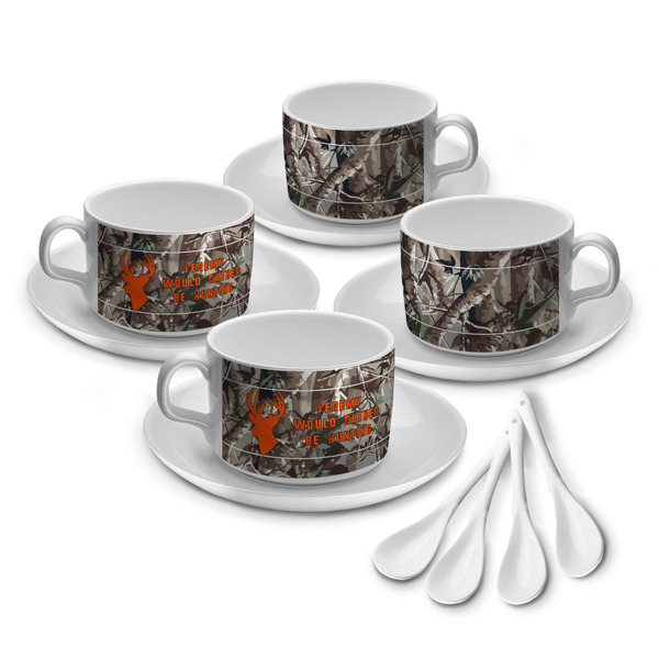 Custom Hunting Camo Tea Cup - Set of 4 (Personalized)