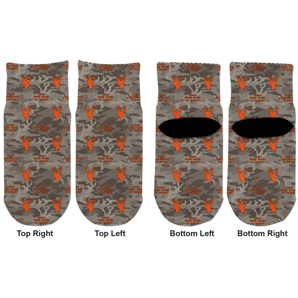 Hunting Camo Toddler Ankle Socks - Double Pair - Front and Back - Apvl