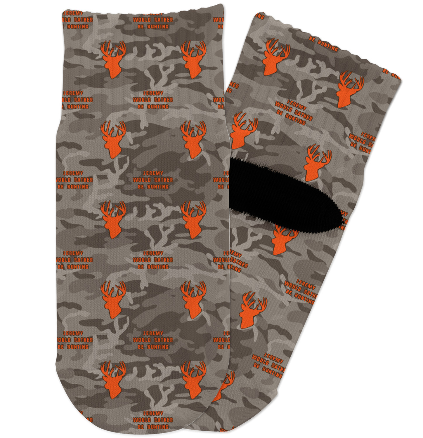 Hunting Camo Toddler Ankle Socks (Personalized) YouCustomizeIt