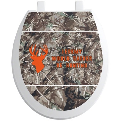 Hunting Camo Toilet Seat Decal (Personalized)