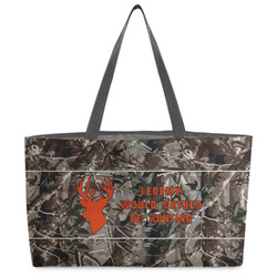 Hunting Camo Beach Totes Bag - w/ Black Handles (Personalized)