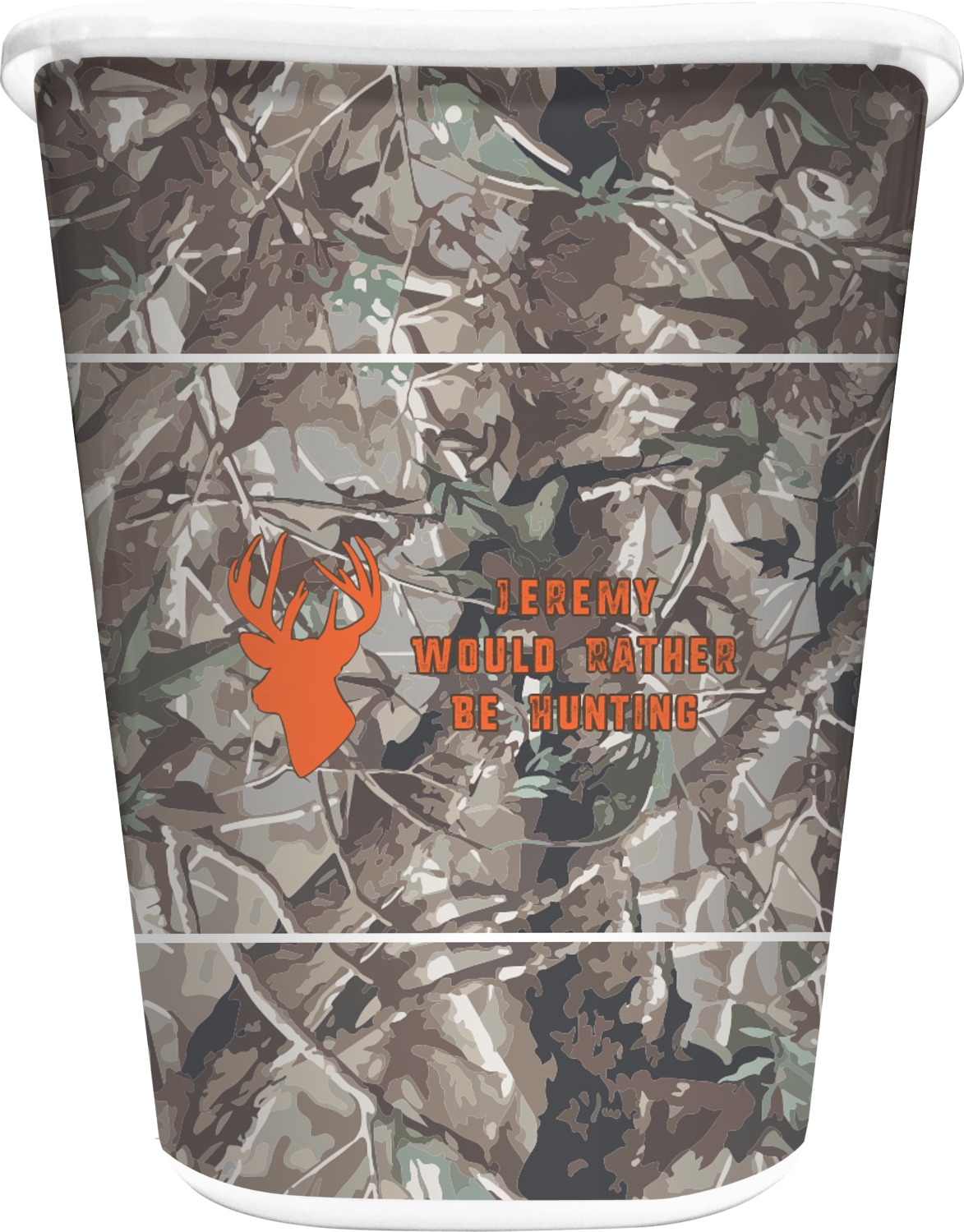 Custom Hunting Camo Waste Basket (Personalized) YouCustomizeIt