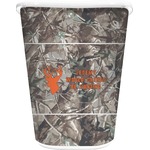 Hunting Camo Waste Basket - Double Sided (White) (Personalized)