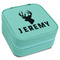 Hunting Camo Travel Jewelry Boxes - Leatherette - Teal - Angled View