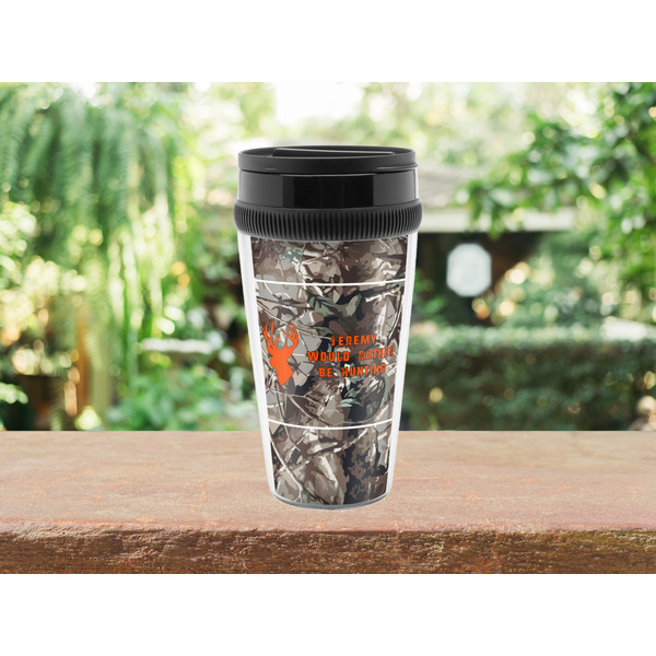 Hunting Camo Travel Mug Lifestyle (Personalized)