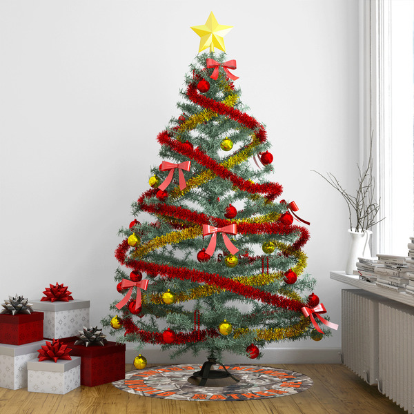 Hunting Camo Tree Skirt - In context