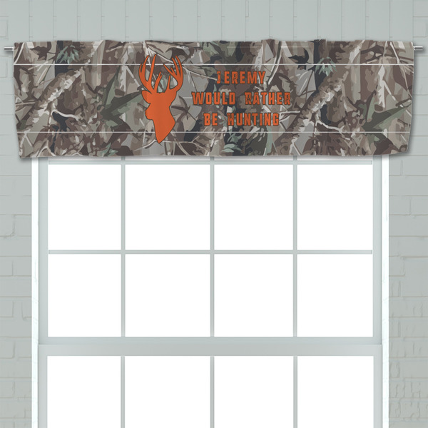 Hunting Camo Valance - Closeup on window