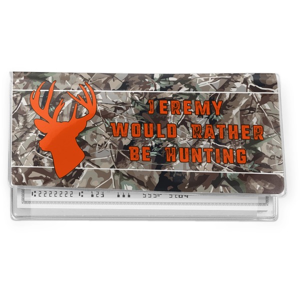 Custom Hunting Camo Vinyl Checkbook Cover (Personalized)