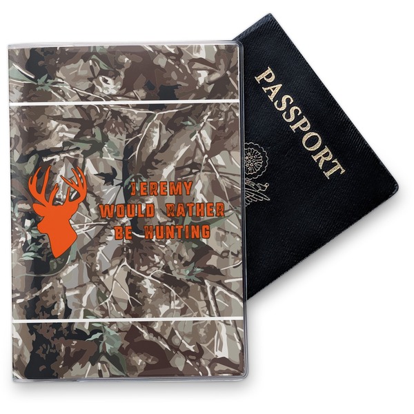 Custom Hunting Camo Vinyl Passport Holder (Personalized)