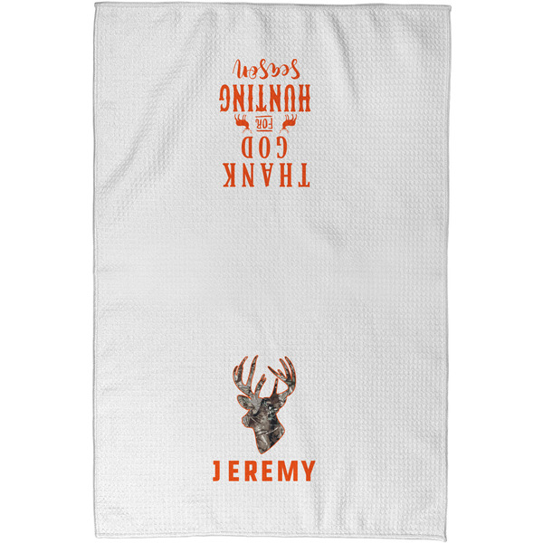 Hunting Camo Waffle Towel - Partial Print - Approval Image