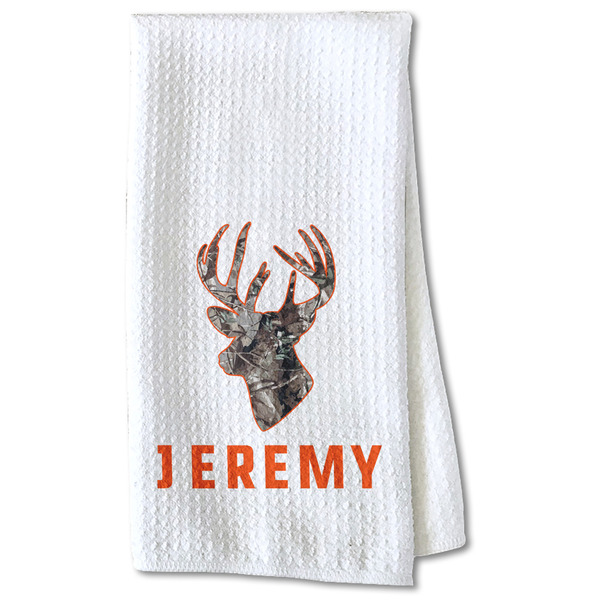 Hunting Camo Waffle Towel - Partial Print Print Style Image