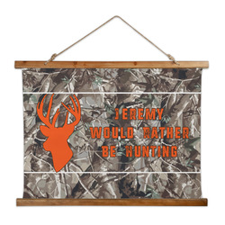 Hunting Camo Wall Hanging Tapestry - Wide (Personalized)