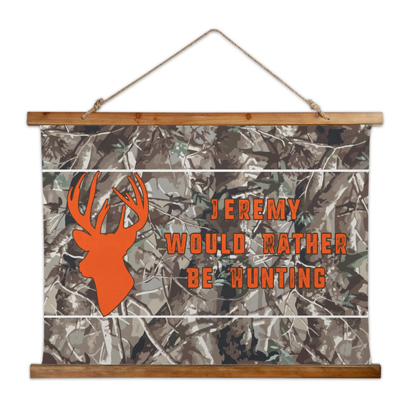 Custom Hunting Camo Wall Hanging Tapestry - Wide (Personalized)
