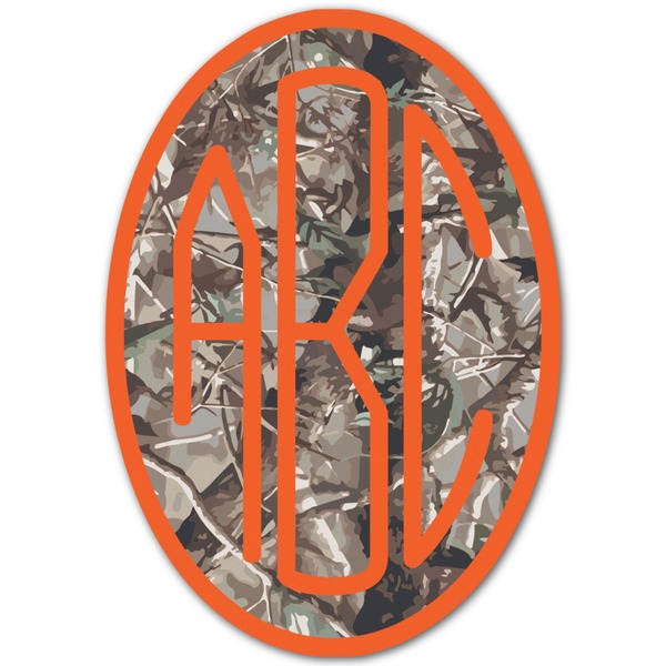 Custom Hunting Camo Monogram Decal - Large (Personalized)