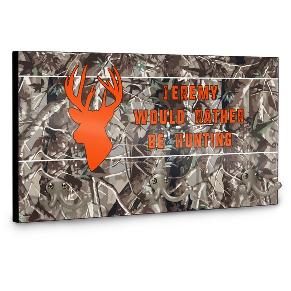 Hunting Camo Wall Mounted Coat Hanger - Side View