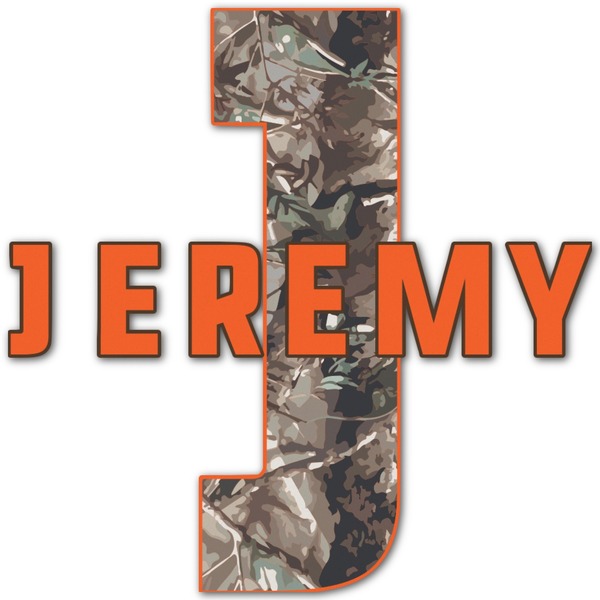 Custom Hunting Camo Name & Initial Decal - Custom Sized (Personalized)