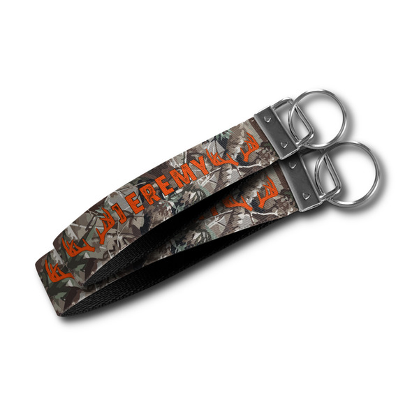 Hunting Camo Webbing Keychain FOBs - Size Comparison