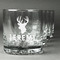 Hunting Camo Whiskey Glasses Set of 4 - Engraved Front
