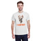 Hunting Camo White Crew T-Shirt on Model - Front