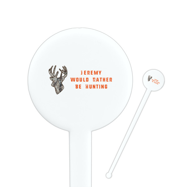 Custom Hunting Camo Round Plastic Stir Sticks (Personalized)