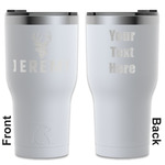 Hunting Camo RTIC Tumbler - White - Engraved Front & Back (Personalized)