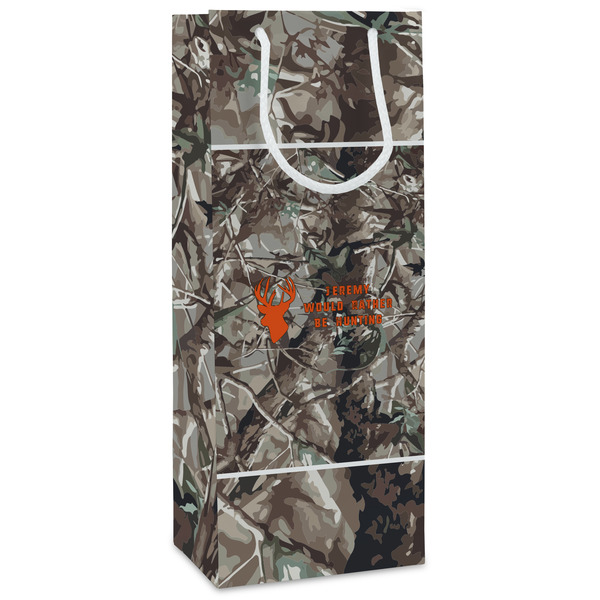 Custom Hunting Camo Wine Gift Bags (Personalized)