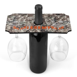 Hunting Camo Wine Bottle & Glass Holder (Personalized)