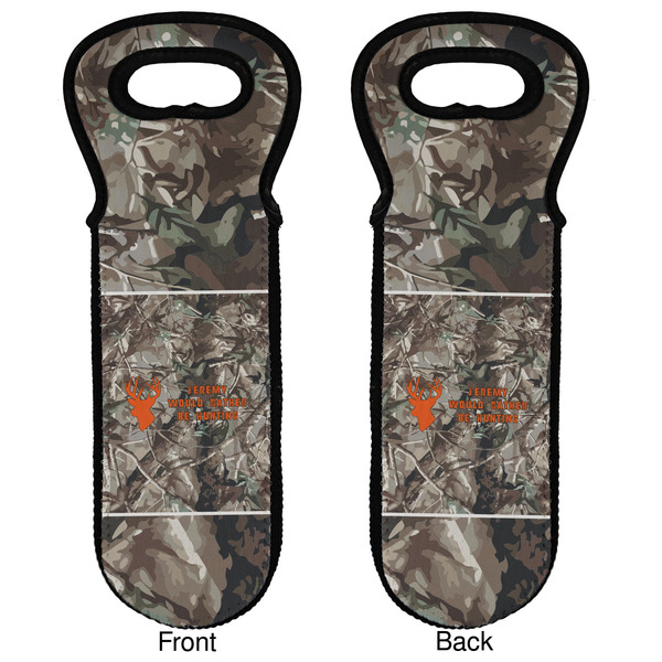 Hunting Camo Wine Tote Front & Back