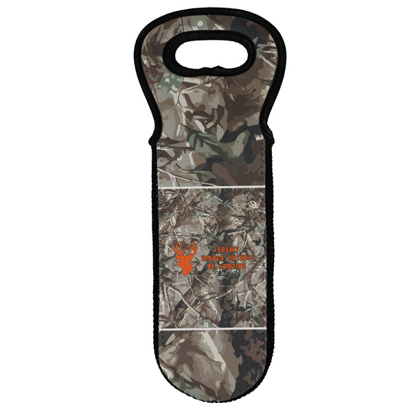 Custom Hunting Camo Wine Tote Bag (Personalized)
