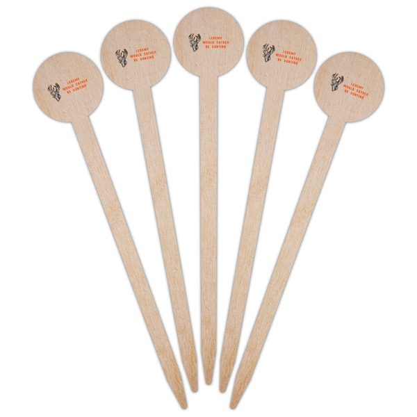 Hunting Camo Wooden 6" Food Pick - Round - Fan View