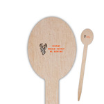 Hunting Camo Oval Wooden Food Picks - Single Sided (Personalized)