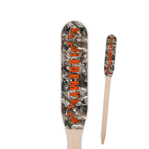 Custom Hunting Camo Paddle Wooden Food Picks (Personalized)