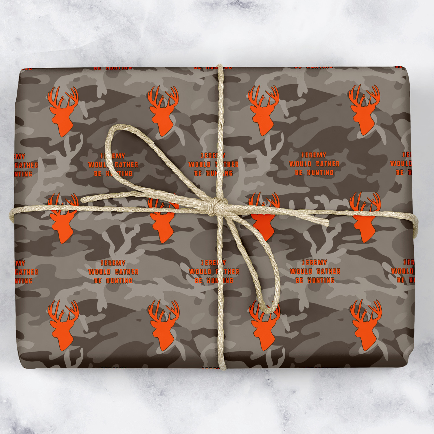 Hunting Camo Wrapping Paper Roll Small (Personalized) YouCustomizeIt