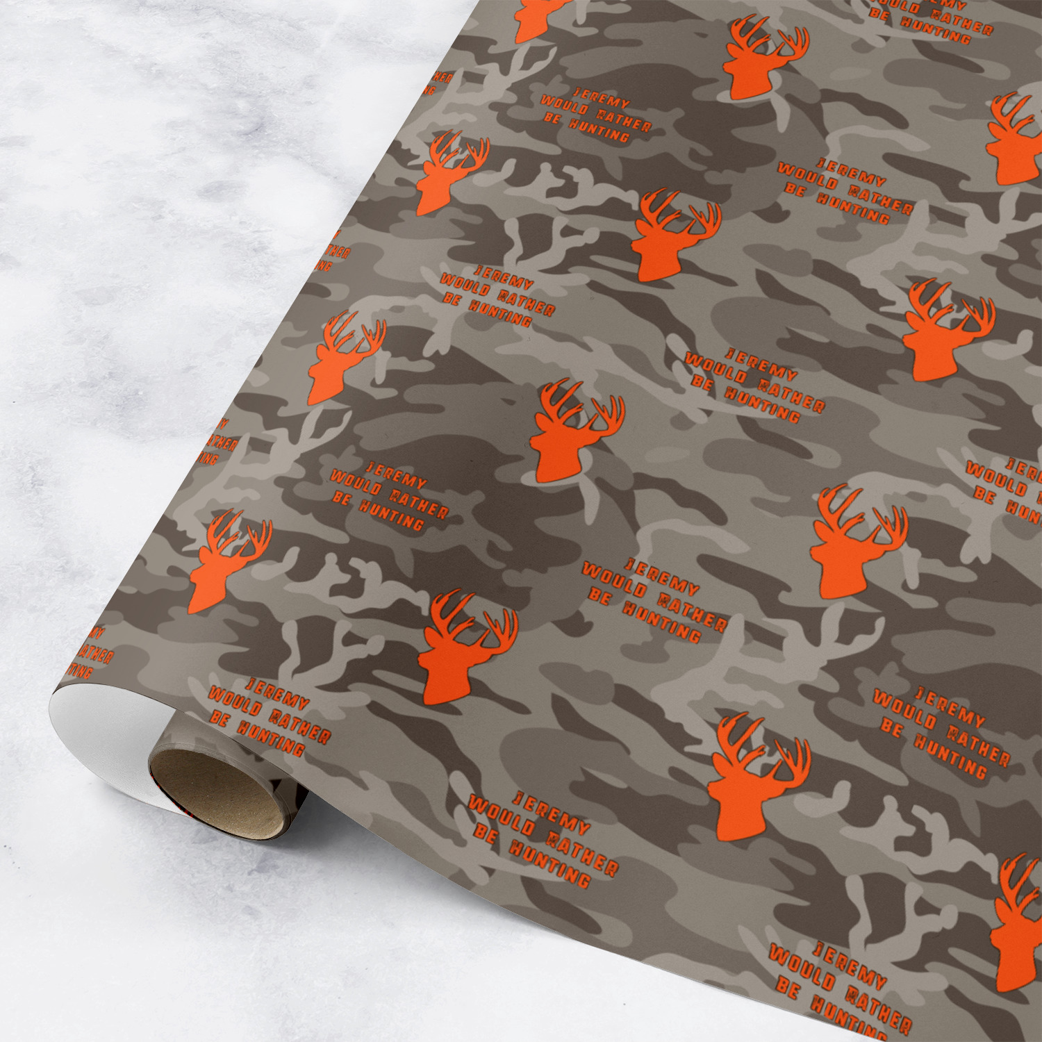 Hunting Camo Wrapping Paper Roll Small (Personalized) YouCustomizeIt